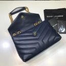 [REP 1:1] Saint Laurent Loulou Small Chain Bag In Matelassé "Y" Blue For Women 9.8in/23cm YSL 494699DV7274147
