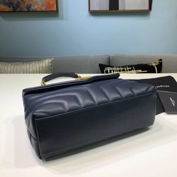 [REP 1:1] Saint Laurent Loulou Small Chain Bag In Matelassé "Y" Blue For Women 9.8in/23cm YSL 494699DV7274147