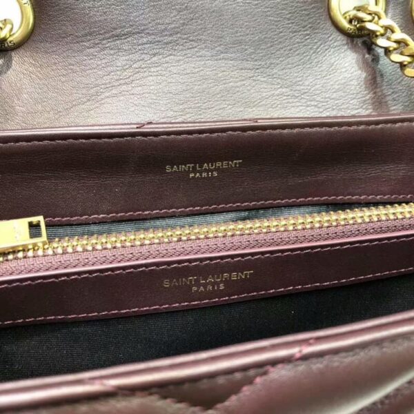 [REP 1:1] Saint Laurent Loulou Small Chain Bag In Matelassé "Y" Burgundy For Women 9.8in/23cm YSL 494699DV7276475