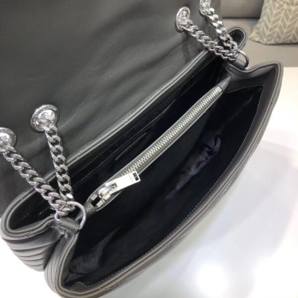 [REP 1:1] Saint Laurent Loulou Small Chain Bag In Matelassé "Y" Dark Green For Women 9.8in/23cm YSL