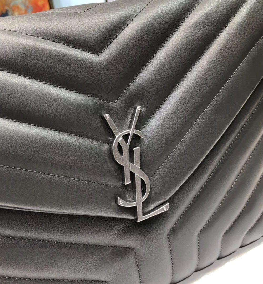 [REP 1:1] Saint Laurent Loulou Small Chain Bag In Matelassé "Y" Dark Green For Women 9.8in/23cm YSL