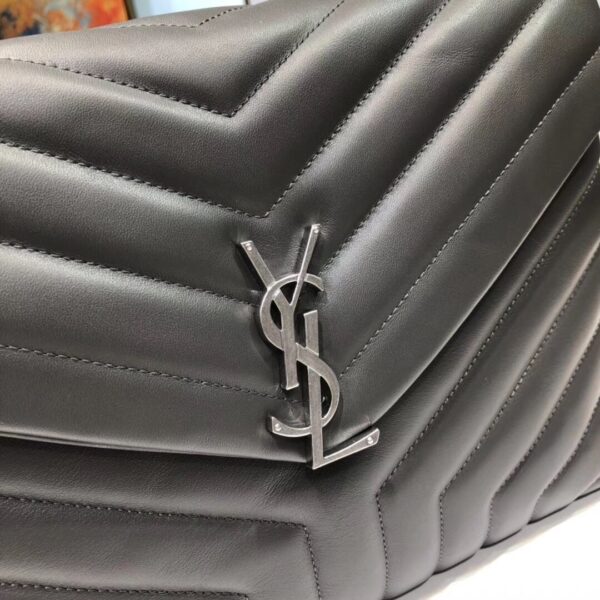 [REP 1:1] Saint Laurent Loulou Small Chain Bag In Matelassé "Y" Dark Green For Women 9.8in/23cm YSL