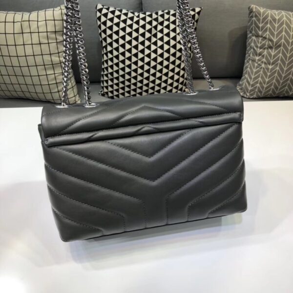 [REP 1:1] Saint Laurent Loulou Small Chain Bag In Matelassé "Y" Dark Green For Women 9.8in/23cm YSL