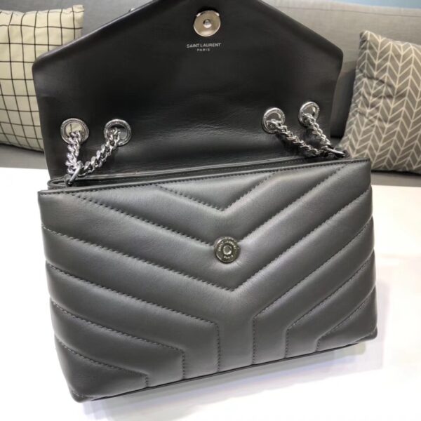 [REP 1:1] Saint Laurent Loulou Small Chain Bag In Matelassé "Y" Dark Green For Women 9.8in/23cm YSL