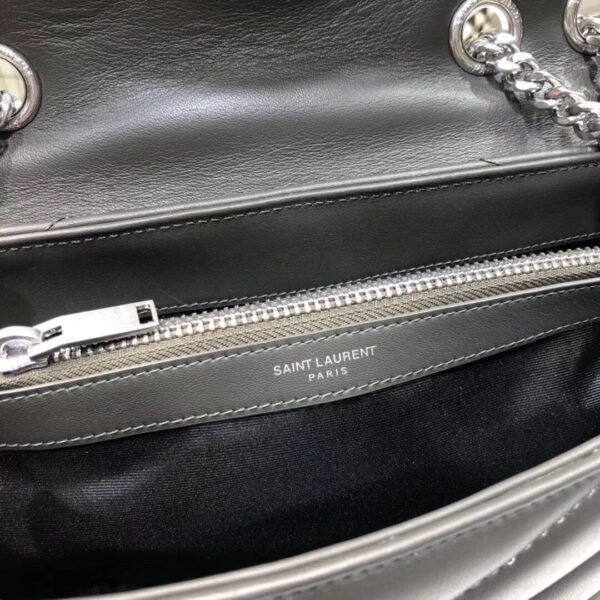 [REP 1:1] Saint Laurent Loulou Small Chain Bag In Matelassé "Y" Dark Green For Women 9.8in/23cm YSL