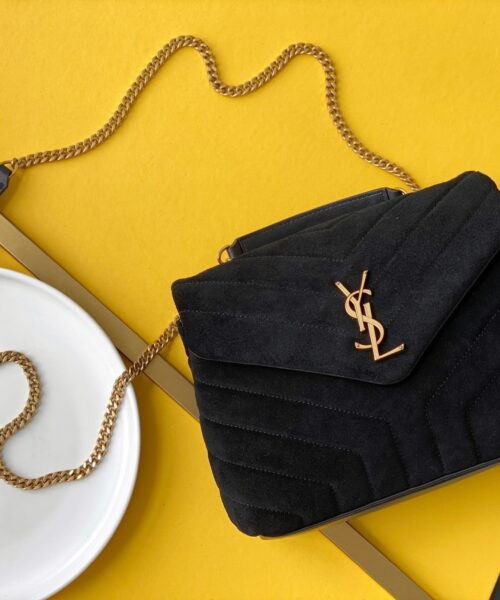 [REP 1:1] Saint Laurent Loulou Small Chain Bag In "Y" Black With Gold Hardware For Women 9.8in/23cm YSL 4946991U8671000