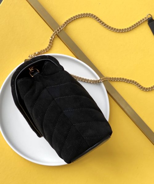 [REP 1:1] Saint Laurent Loulou Small Chain Bag In "Y" Black With Gold Hardware For Women 9.8in/23cm YSL 4946991U8671000