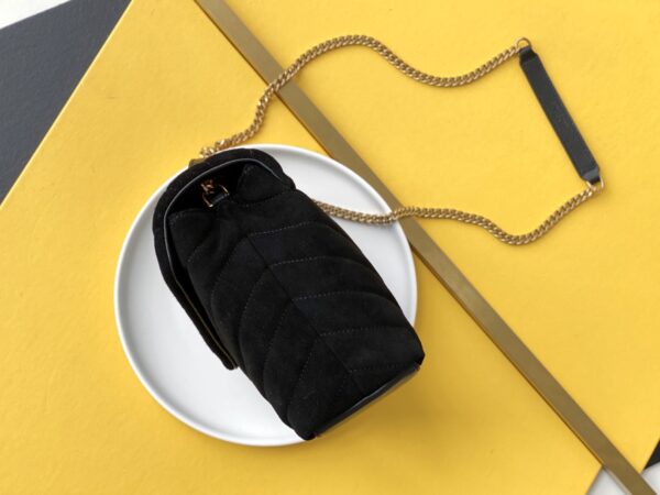[REP 1:1] Saint Laurent Loulou Small Chain Bag In "Y" Black With Gold Hardware For Women 9.8in/23cm YSL 4946991U8671000