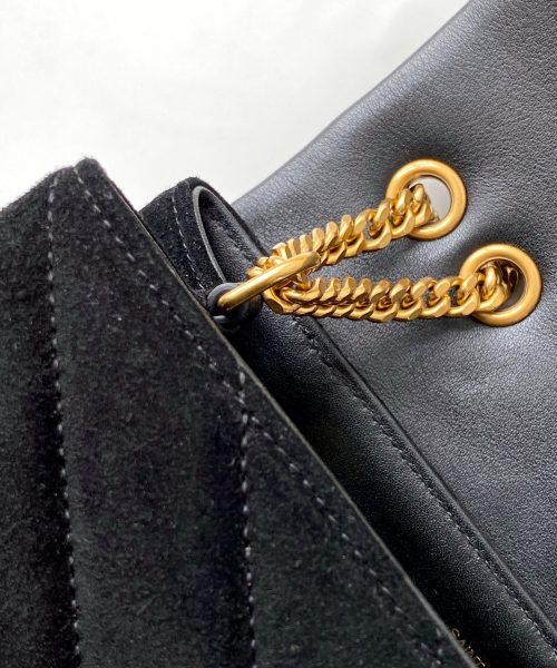 [REP 1:1] Saint Laurent Loulou Small Chain Bag In "Y" Black With Gold Hardware For Women 9.8in/23cm YSL 4946991U8671000