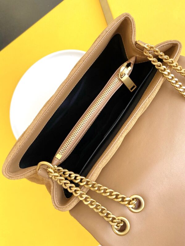 [REP 1:1] Saint Laurent Loulou Small Chain Bag In "Y" Brown With Gold Hardware For Women 9.8in/23cm YSL 4946991U8C77761
