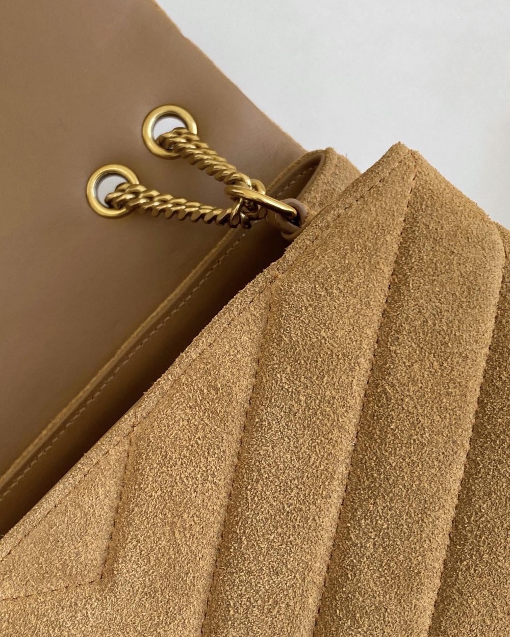 [REP 1:1] Saint Laurent Loulou Small Chain Bag In "Y" Brown With Gold Hardware For Women 9.8in/23cm YSL 4946991U8C77761