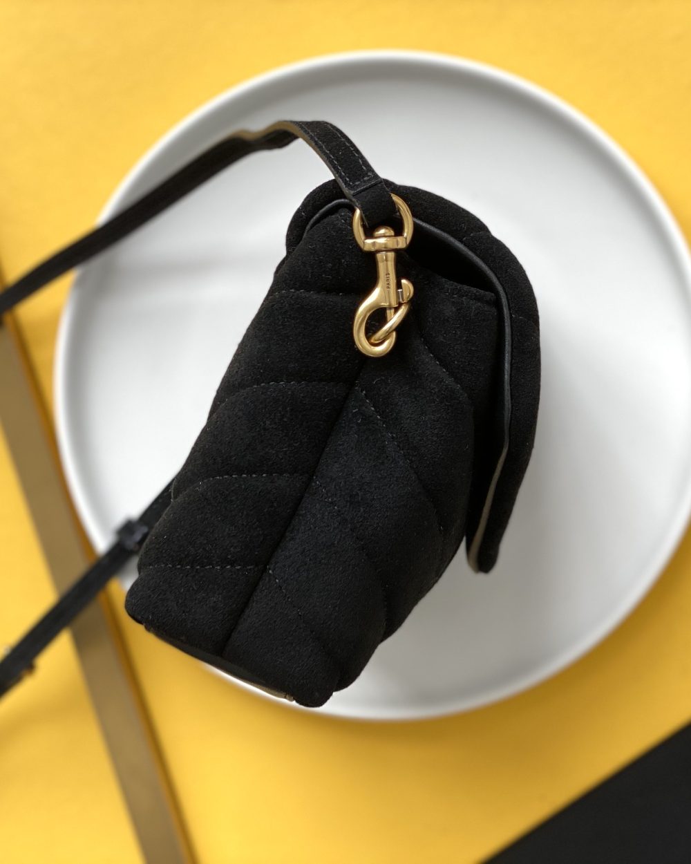 [REP 1:1] Saint Laurent Loulou Toy Strap Bag With Gold Hardware For Women 7.8in/20cm YSL 6784011U8271000