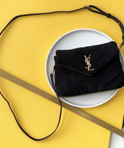 [REP 1:1] Saint Laurent Loulou Toy Strap Bag With Gold Hardware For Women 7.8in/20cm YSL 6784011U8271000