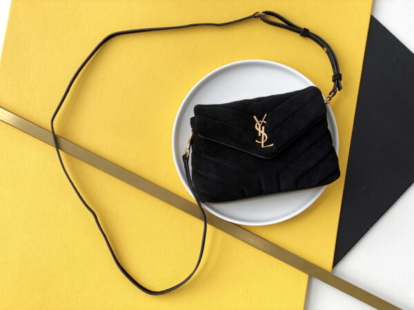 [REP 1:1] Saint Laurent Loulou Toy Strap Bag With Gold Hardware For Women 7.8in/20cm YSL 6784011U8271000