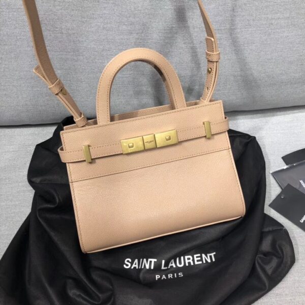 [REP 1:1] Saint Laurent Manhattan Nano Shopping Bag In Box Beige For Women 8.2in/21cm YSL