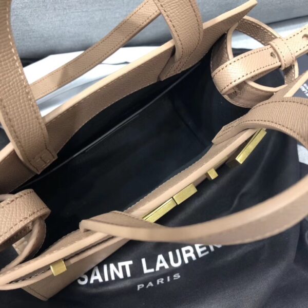 [REP 1:1] Saint Laurent Manhattan Nano Shopping Bag In Box Beige For Women 8.2in/21cm YSL