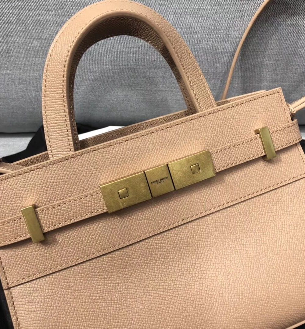 [REP 1:1] Saint Laurent Manhattan Nano Shopping Bag In Box Beige For Women 8.2in/21cm YSL