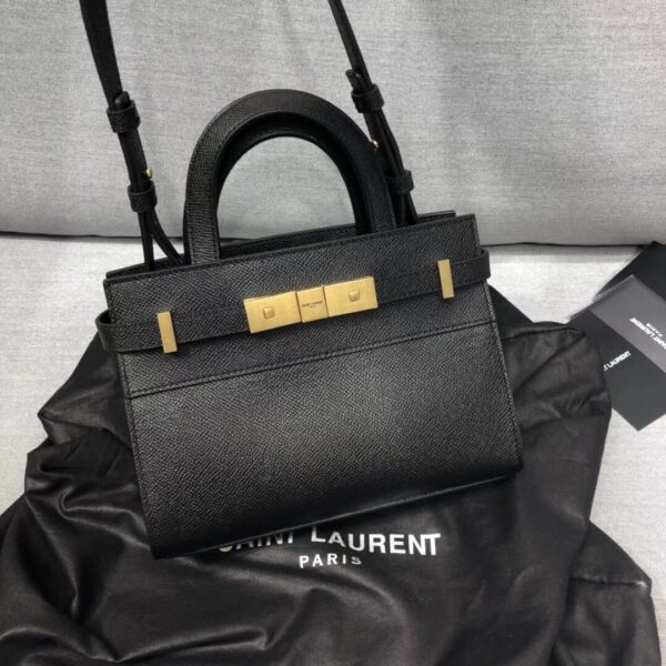 [REP 1:1] Saint Laurent Manhattan Nano Shopping Bag In Box Black For Women 8.2in/21cm YSL 5937410SX0W1000