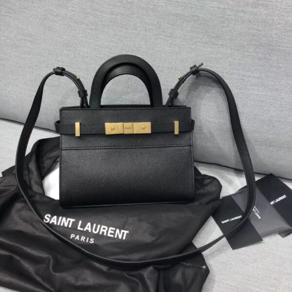 [REP 1:1] Saint Laurent Manhattan Nano Shopping Bag In Box Black For Women 8.2in/21cm YSL 5937410SX0W1000