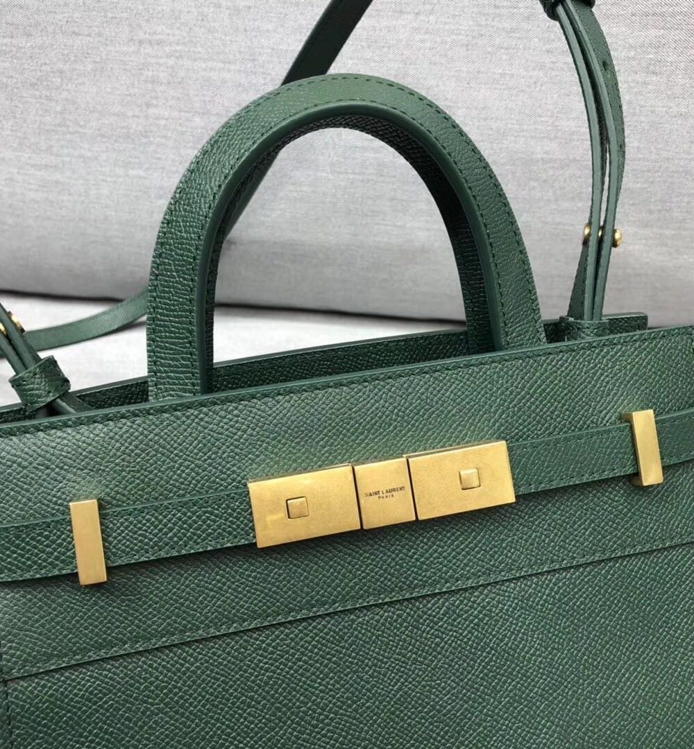 [REP 1:1] Saint Laurent Manhattan Nano Shopping Bag In Box Green For Women 8.2in/21cm YSL