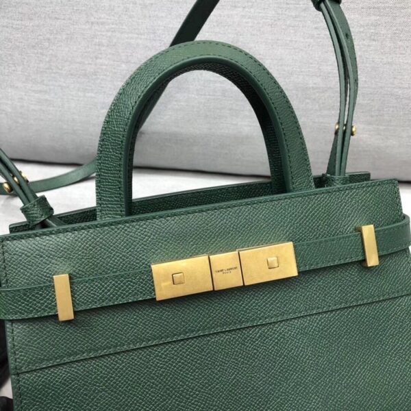 [REP 1:1] Saint Laurent Manhattan Nano Shopping Bag In Box Green For Women 8.2in/21cm YSL