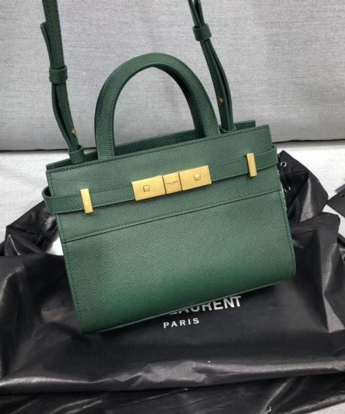 [REP 1:1] Saint Laurent Manhattan Nano Shopping Bag In Box Green For Women 8.2in/21cm YSL