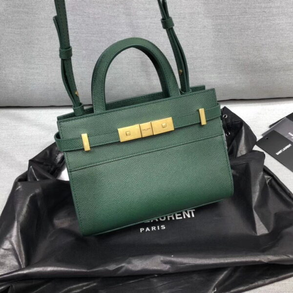 [REP 1:1] Saint Laurent Manhattan Nano Shopping Bag In Box Green For Women 8.2in/21cm YSL