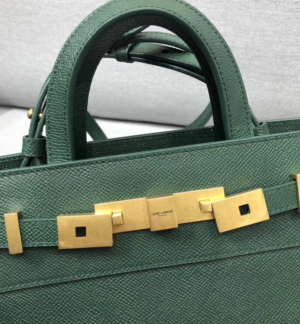 [REP 1:1] Saint Laurent Manhattan Nano Shopping Bag In Box Green For Women 8.2in/21cm YSL