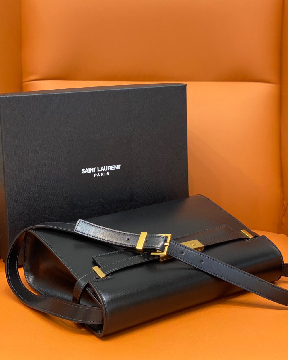 [REP 1:1] Saint Laurent Manhattan Shoulder Bag Black For Women 11.4in/29cm YSL 5792710SX0W1000