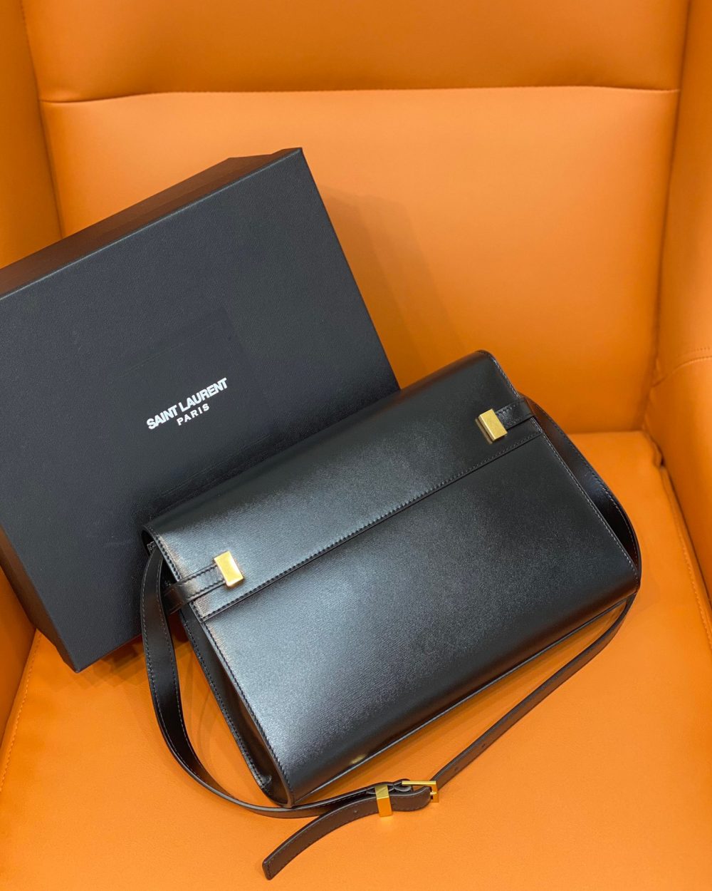 [REP 1:1] Saint Laurent Manhattan Shoulder Bag Black For Women 11.4in/29cm YSL 5792710SX0W1000