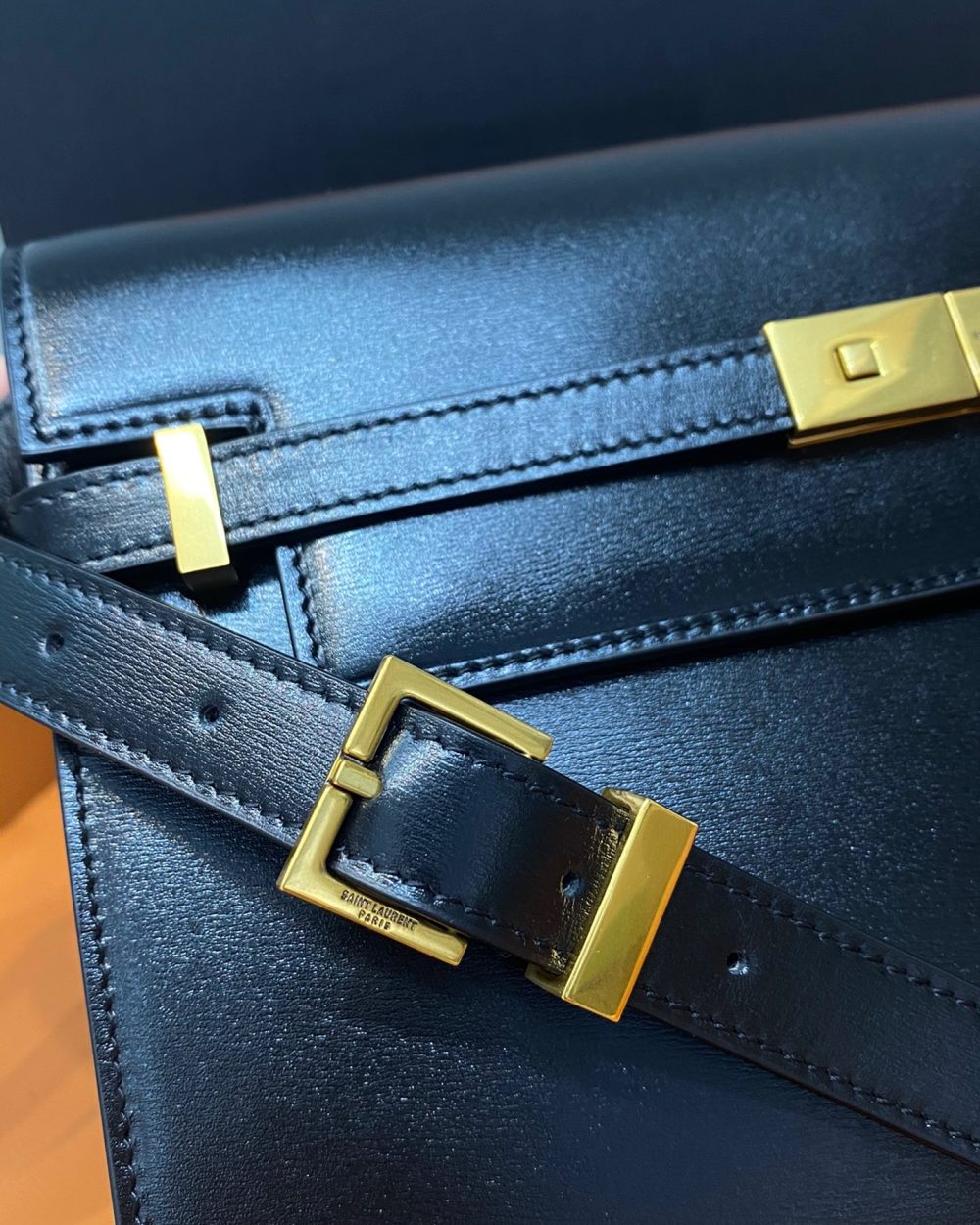 [REP 1:1] Saint Laurent Manhattan Shoulder Bag Black For Women 11.4in/29cm YSL 5792710SX0W1000