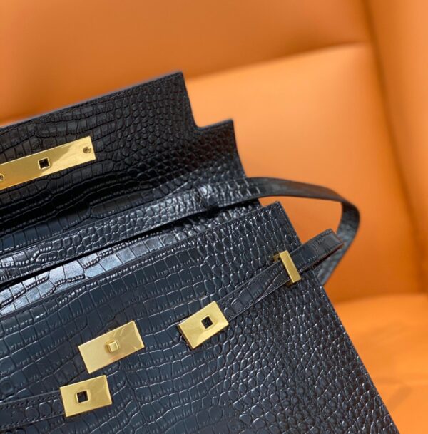 [REP 1:1] Saint Laurent Manhattan Shoulder Bag Black For Women 11.4in/29cm YSL 579271DND0J1000