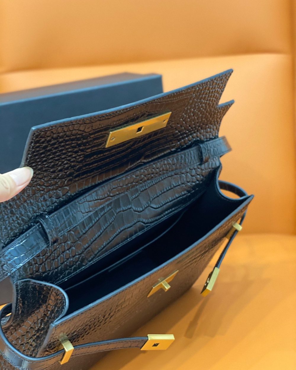 [REP 1:1] Saint Laurent Manhattan Shoulder Bag Black For Women 11.4in/29cm YSL 579271DND0J1000