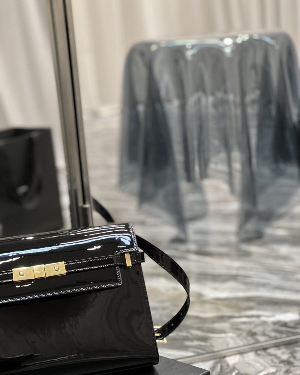 [REP 1:1] Saint Laurent Manhattan Shoulder Bag Black For Women 11.4in/29cm YSL