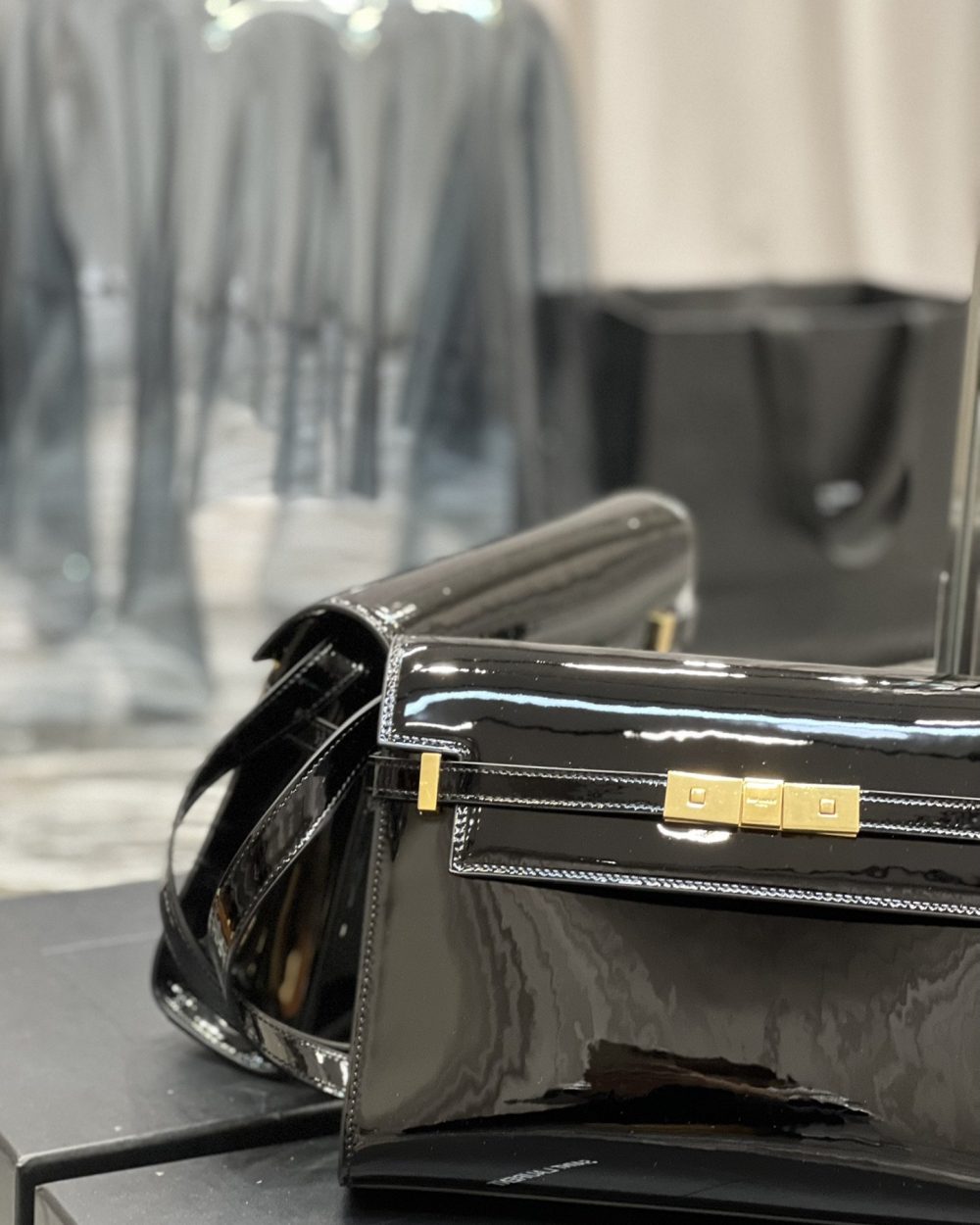 [REP 1:1] Saint Laurent Manhattan Shoulder Bag Black For Women 11.4in/29cm YSL