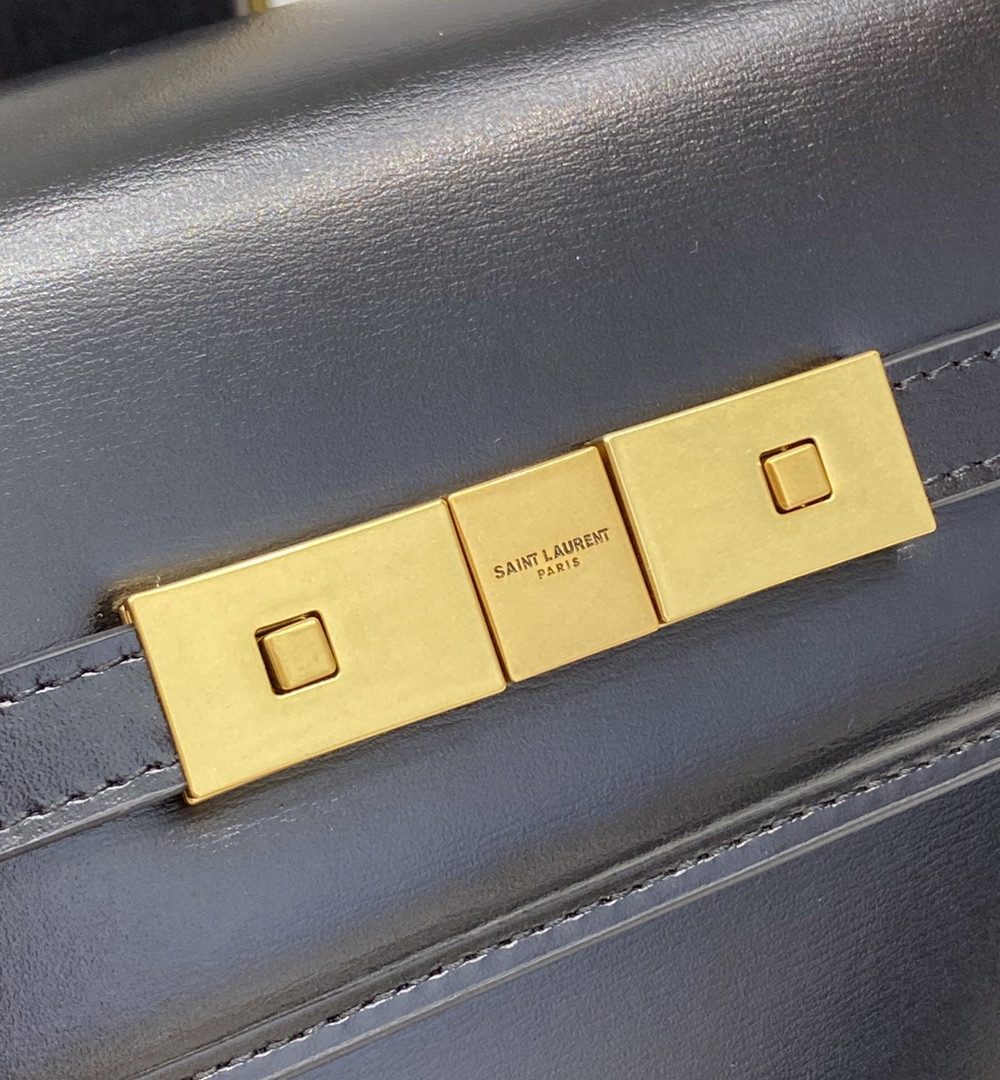 [REP 1:1] Saint Laurent Manhattan Shoulder Bag In Box Black For Women 11.4in/29cm YSL 5792710SX0W1000