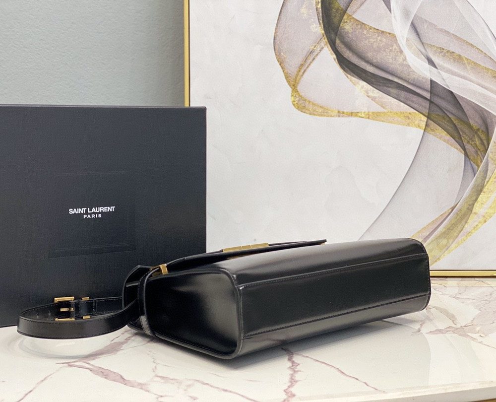 [REP 1:1] Saint Laurent Manhattan Shoulder Bag In Box Black For Women 11.4in/29cm YSL 5792710SX0W1000