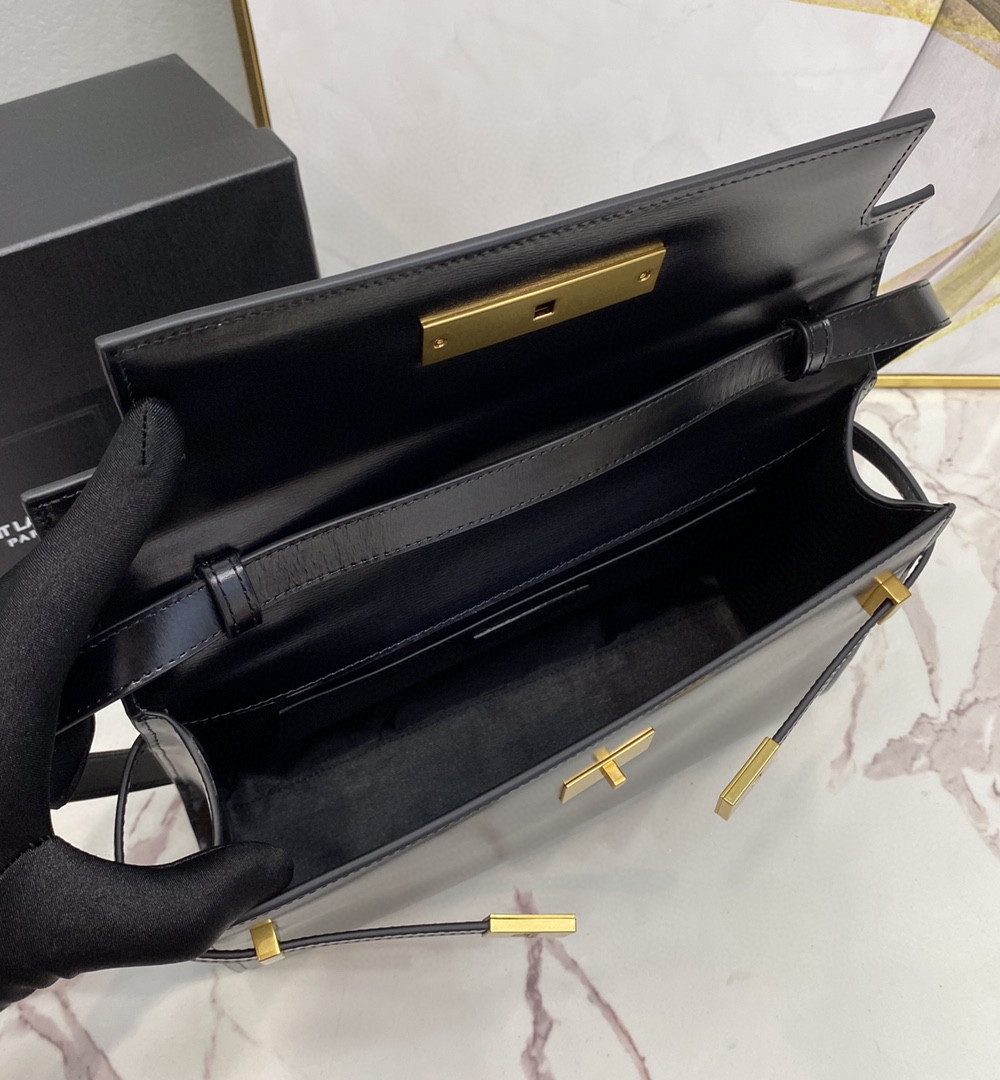 [REP 1:1] Saint Laurent Manhattan Shoulder Bag In Box Black For Women 11.4in/29cm YSL 5792710SX0W1000