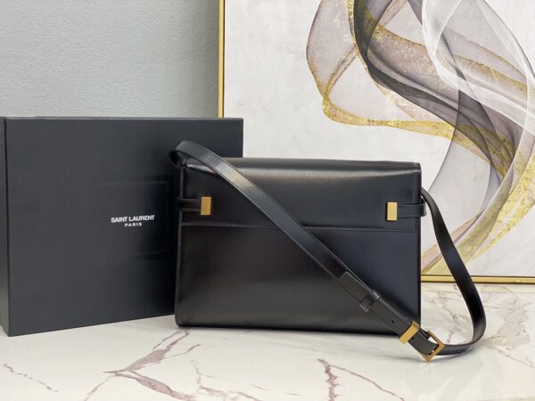 [REP 1:1] Saint Laurent Manhattan Shoulder Bag In Box Black For Women 11.4in/29cm YSL 5792710SX0W1000
