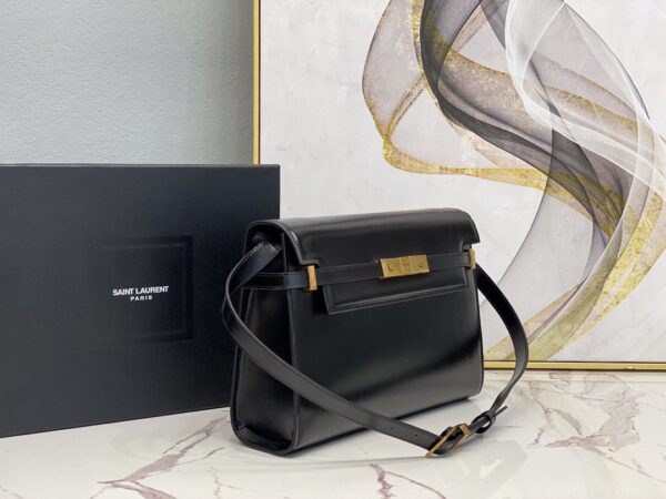 [REP 1:1] Saint Laurent Manhattan Shoulder Bag In Box Black For Women 11.4in/29cm YSL 5792710SX0W1000