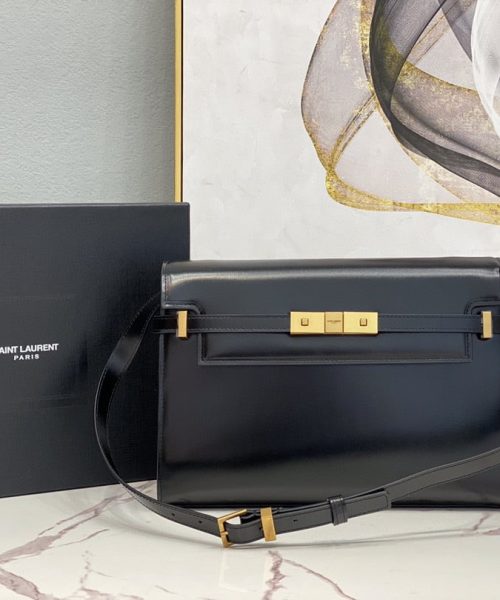 [REP 1:1] Saint Laurent Manhattan Shoulder Bag In Box Black For Women 11.4in/29cm YSL 5792710SX0W1000