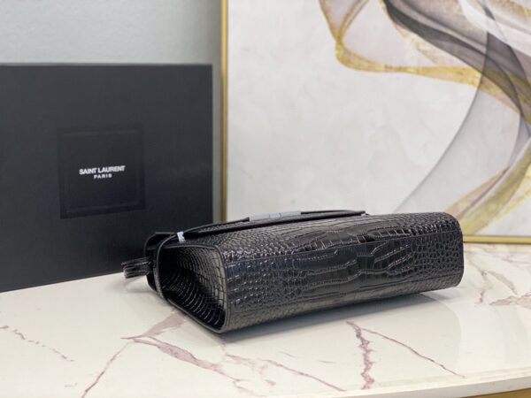 [REP 1:1] Saint Laurent Manhattan Shoulder Bag In-Shiny Black For Women 11.4in/29cm YSL 579271DND0J1000