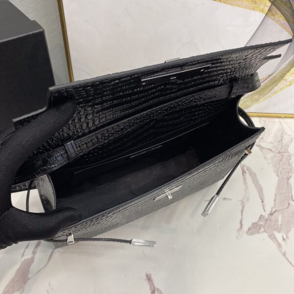 [REP 1:1] Saint Laurent Manhattan Shoulder Bag In-Shiny Black For Women 11.4in/29cm YSL 579271DND0J1000