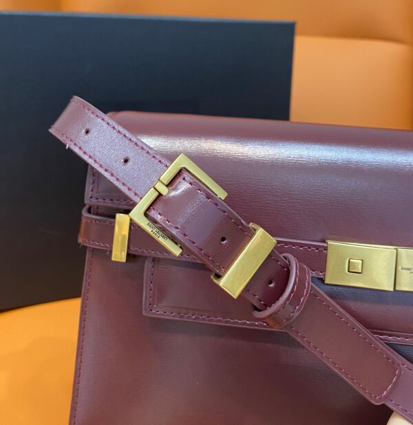 [REP 1:1] Saint Laurent Manhattan Shoulder Bag Rouge Legion For Women 11.4in/29cm YSL 5792710SX0W6475
