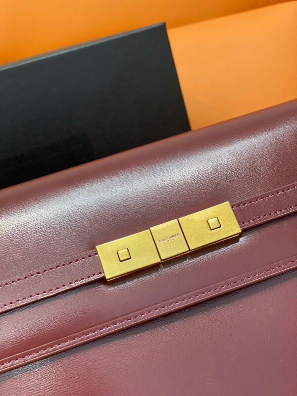 [REP 1:1] Saint Laurent Manhattan Shoulder Bag Rouge Legion For Women 11.4in/29cm YSL 5792710SX0W6475