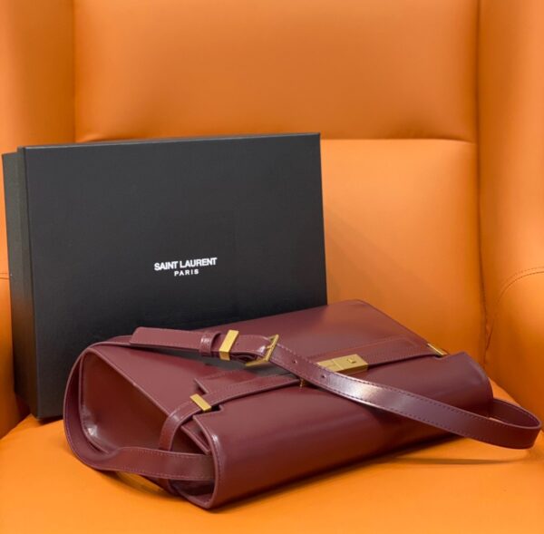 [REP 1:1] Saint Laurent Manhattan Shoulder Bag Rouge Legion For Women 11.4in/29cm YSL 5792710SX0W6475