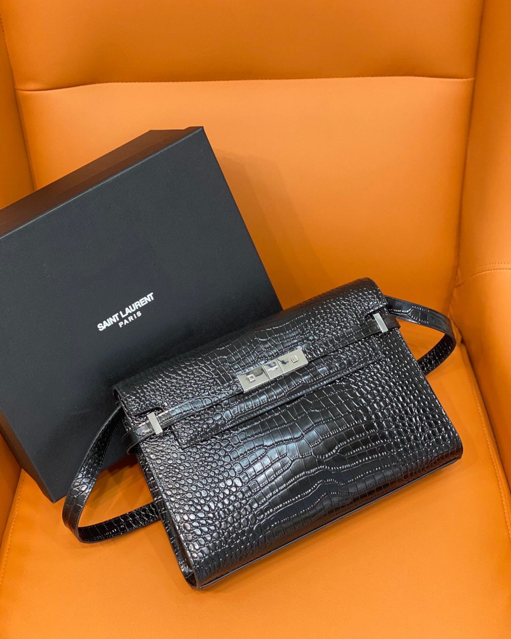 [REP 1:1] Saint Laurent Manhattan Small Shoulder Bag Black For Women 11.4in/29cm YSL 579271DND0J1000