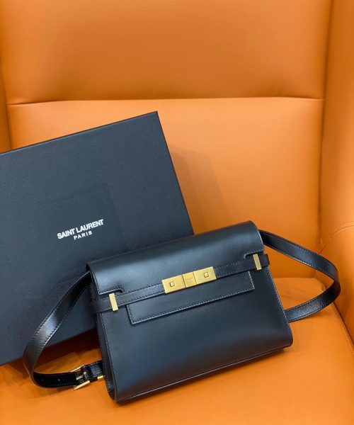 [REP 1:1] Saint Laurent Manhattan Small Shoulder Bag Black For Women 9.4in/24cm YSL 6756260SX0W1000