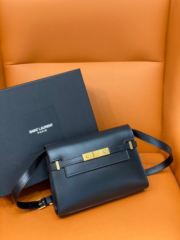 [REP 1:1] Saint Laurent Manhattan Small Shoulder Bag Black For Women 9.4in/24cm YSL 6756260SX0W1000