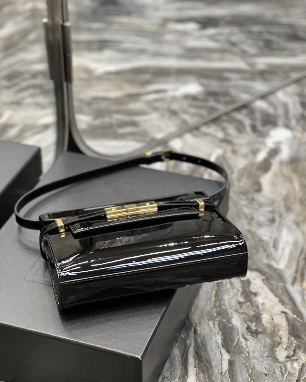 [REP 1:1] Saint Laurent Manhattan Small Shoulder Bag Black For Women 9.4in/24cm YSL 675626B870J1000